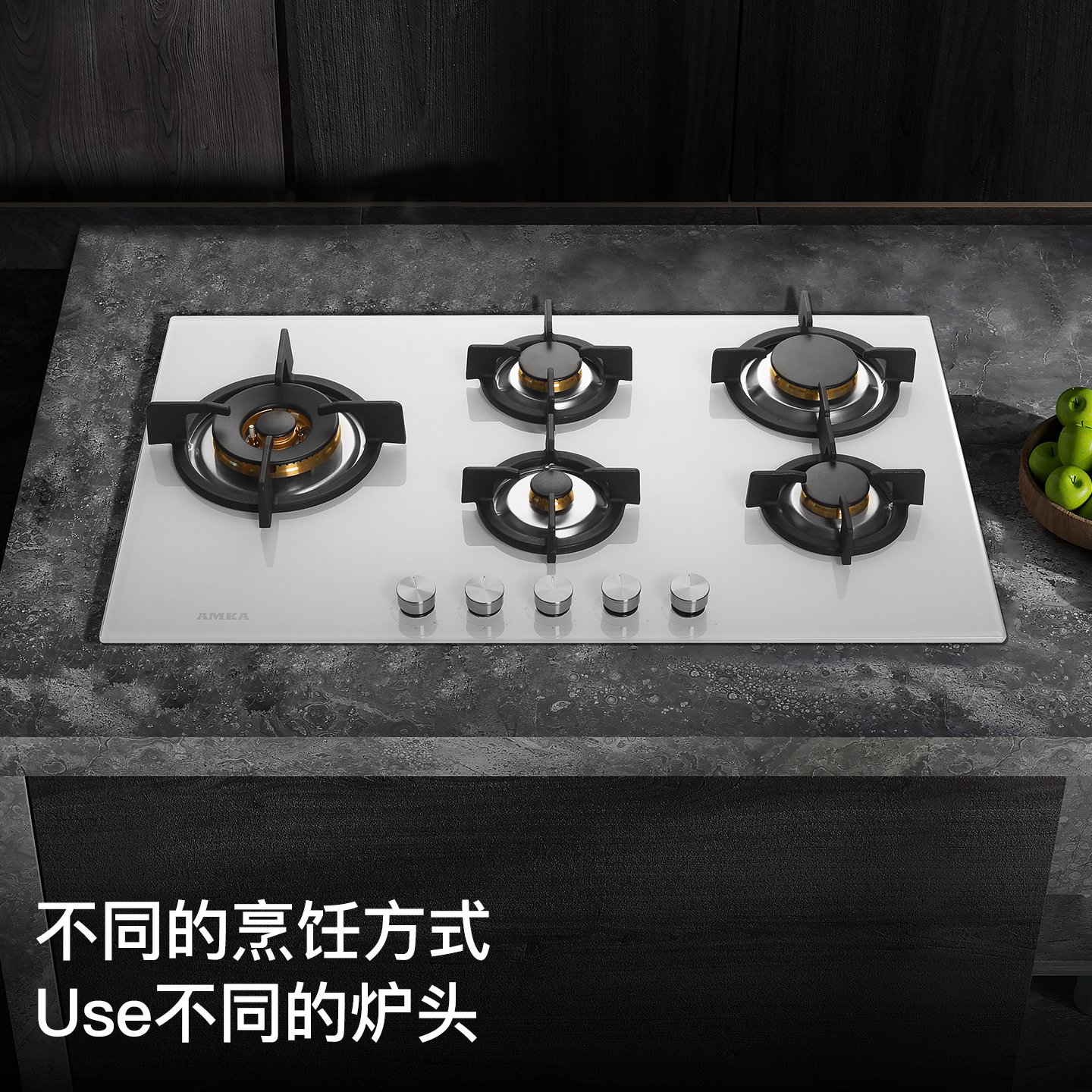 五个灶眼各司其职，嵌入式五眼灶不只是多了几个炉头